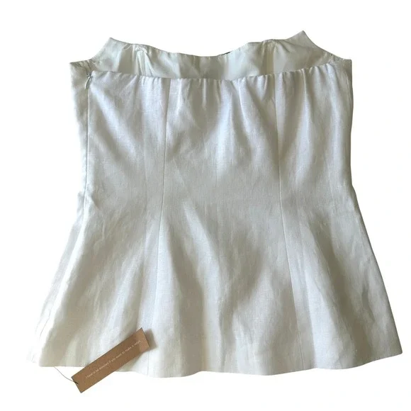 NWT Reformation Essie Linen Top White w Black Bows 4 - Picture 6 of 13